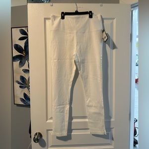 Lysse faux denim full length leggings jeggings white size XL